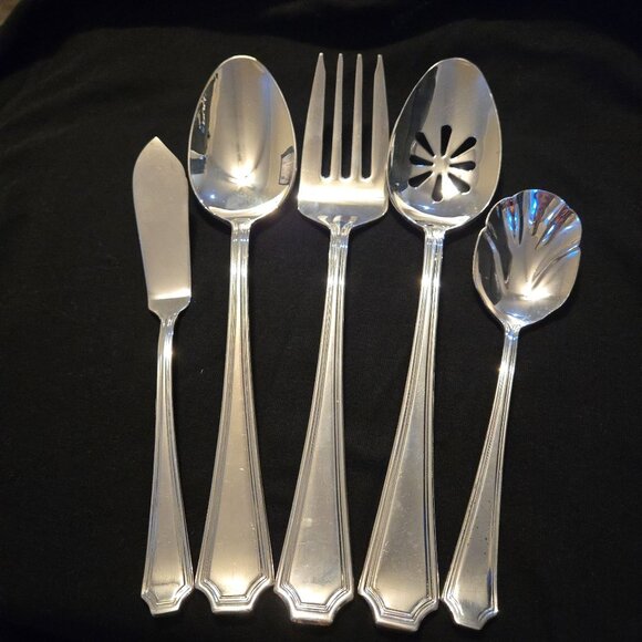 Wallace EP 5-Piece Silverplate Hostess Serving Set Dining For The Holidays - Picture 1 of 8